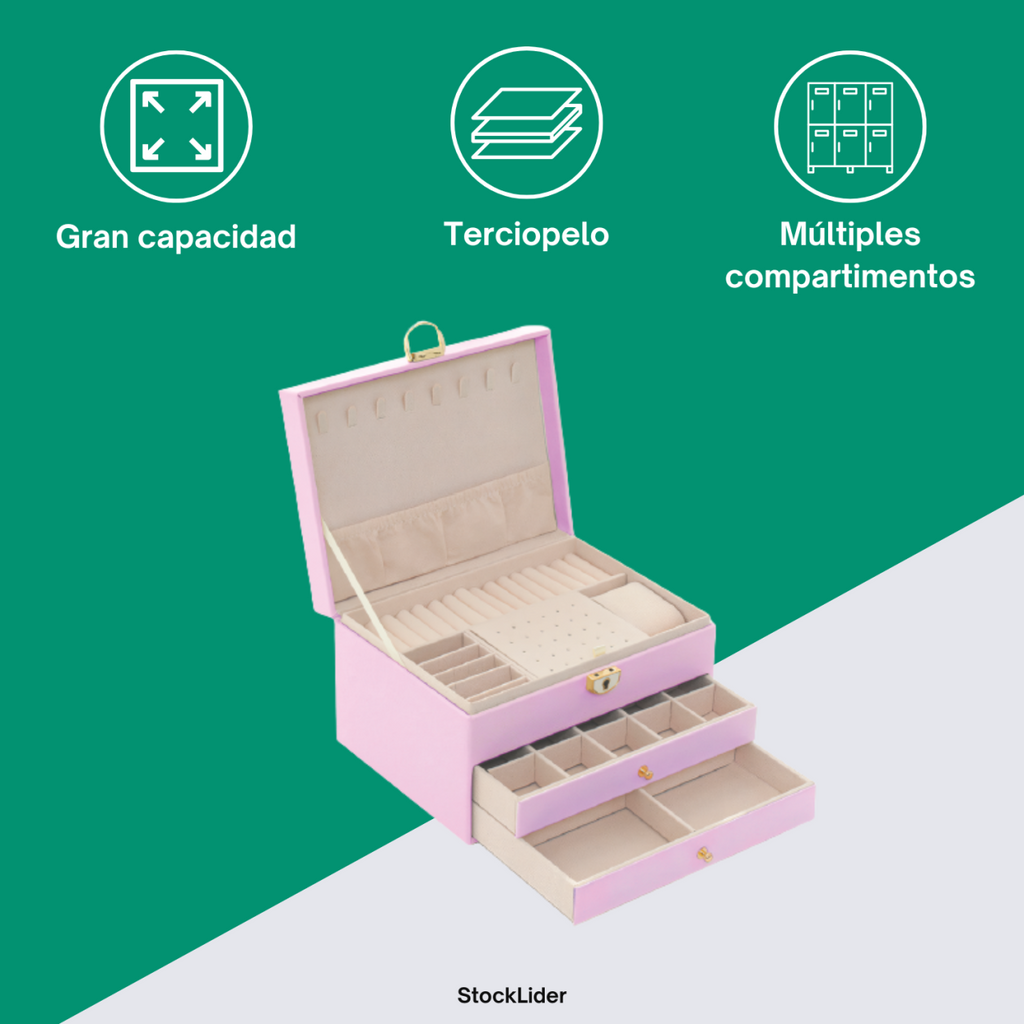 Joyero Tres Plantas — con llave