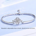 Pulsera Trébol cuatro hojas plata
