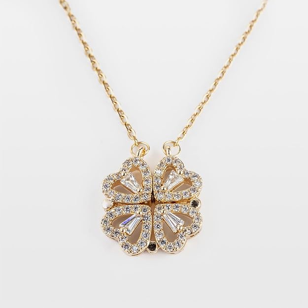 Collar Aurora: el trébol abierto en forma de corazón