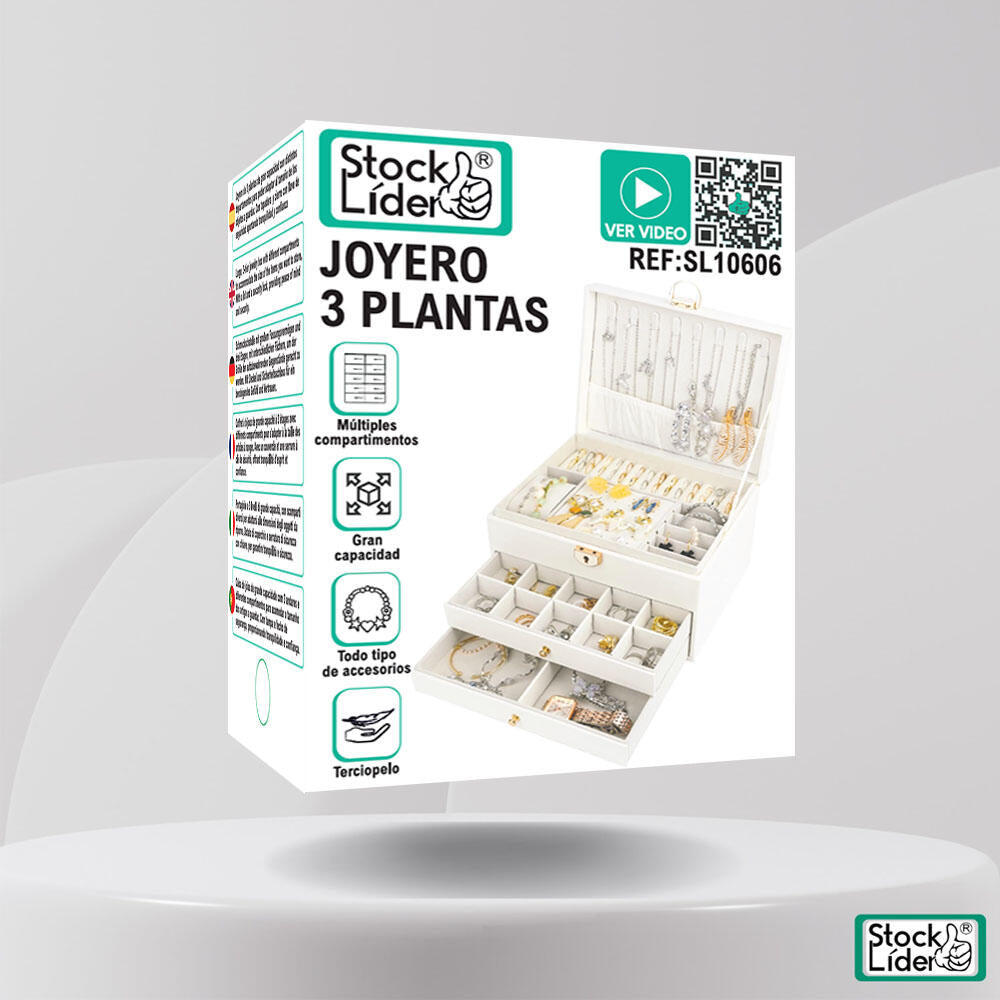 Joyero Tres Plantas — con llave