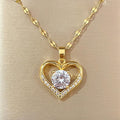 Collar Latido: corazón con circonita engastada