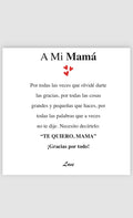 Tarjeta de dedicatoria A mi mamá