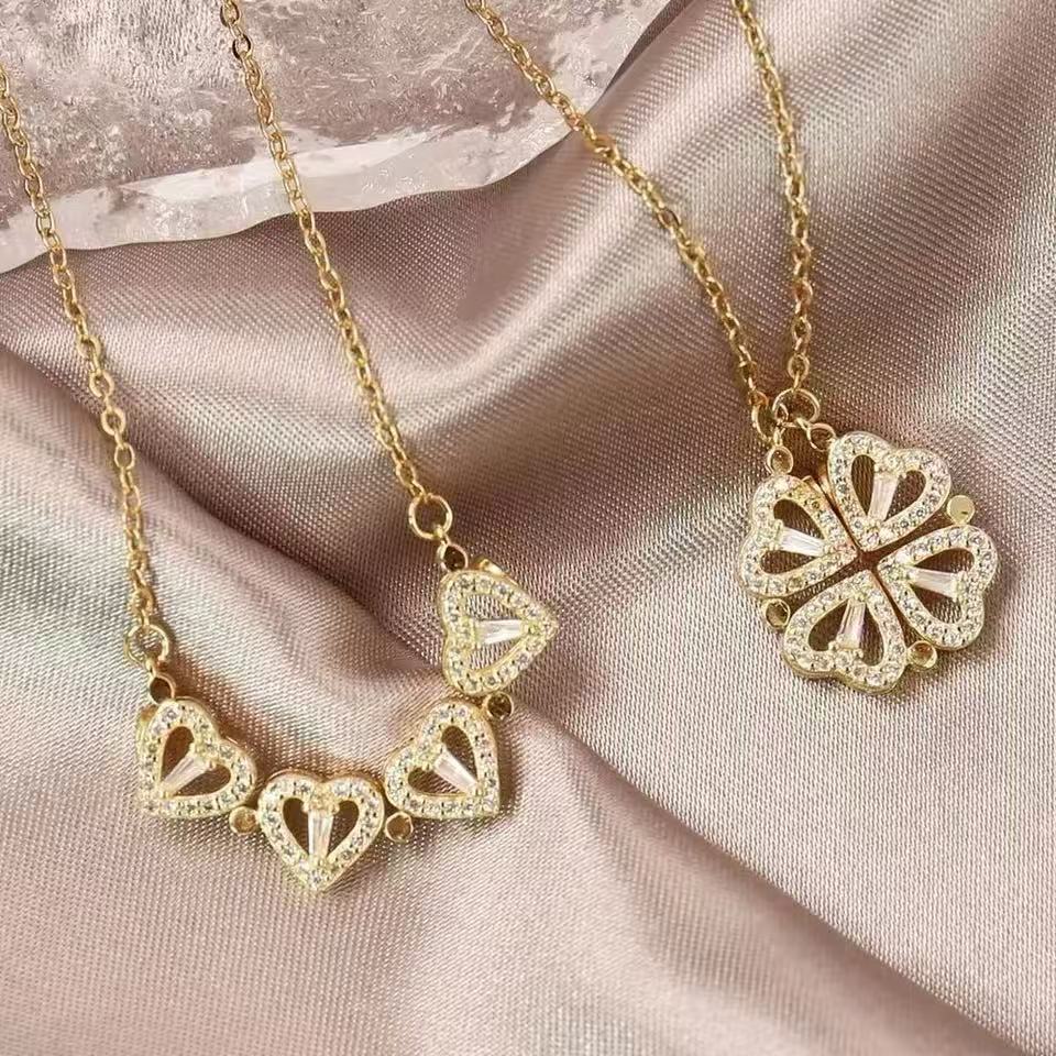 Collar Aurora — trébol transformable